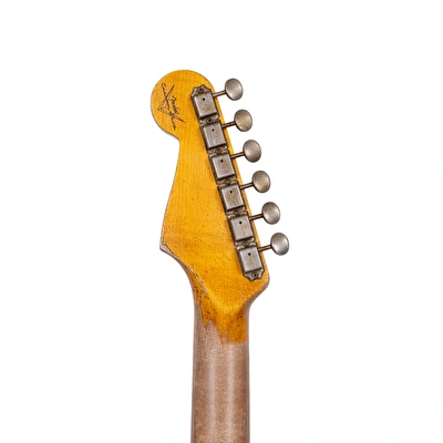 Fender Custom Shop 1961 Stratocaster Super Heavy Relic Aged Sherwood Green Over 3 Ton Sunburst Elektro Gitar